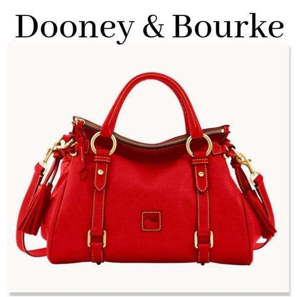 Authentic Dooney & Bourke Florentine Satchel In RED w/ Dust Bag - Picture 1 of 17